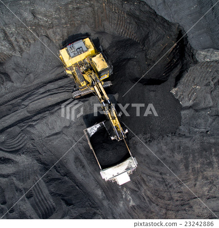Coal mining on open pit Coal mining on open pit 23242886