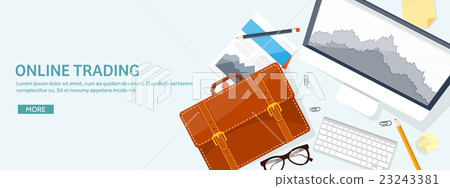 Trade Background Design Vector illustration. Flat background. Market trade - Stock Illustration ...