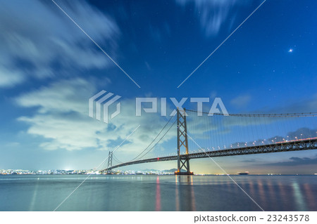 Starry sky of the Akashi Kaikyo Bridge Starry sky of the Akashi Kaikyo Bridge 23243578