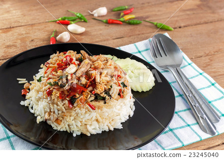 Basil fried rice with crabmeat Basil fried rice with crabmeat 23245040