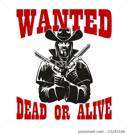 wanted dead or alive Stock Illustration