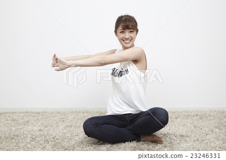 Cute girls stretching Cute girls stretching 23246331