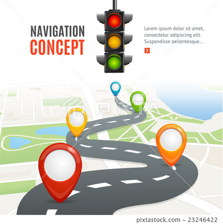 Navigation Concept. Vector 23246422