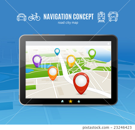 Navigation Concept. Vector 23246423