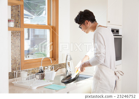 A man standing in the kitchen 23246752