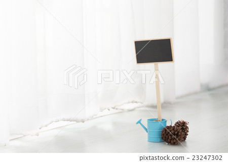 Small wooden framed blank blackboard  23247302