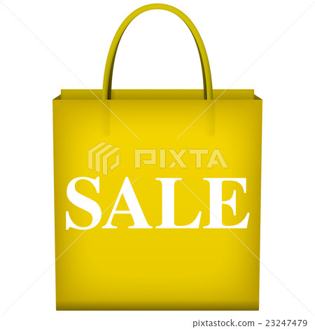 紙袋_黃色_包括銷售字符 23247479