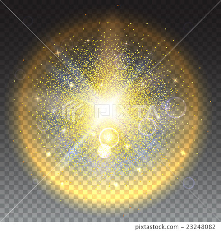 Glowing ball with particles 23248082
