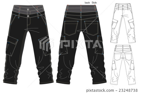 Cargo pants design picture - Stock Illustration [23248738] - PIXTA
