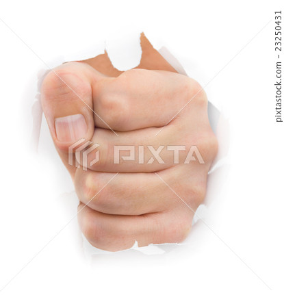 Fist punching paper 23250431