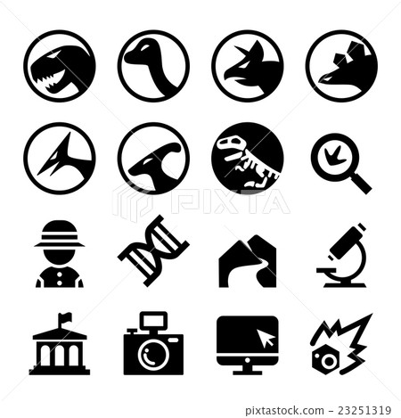 Dinosaur icon set Dinosaur icon set 23251319