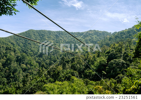 Zipline in the mountain Zipline in the mountain 23251561