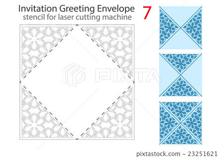 Envelope template For Laser cut - Stock Illustration [23251621] - PIXTA