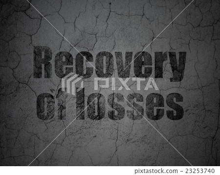 Money concept: Recovery Of losses on grunge wall 23253740