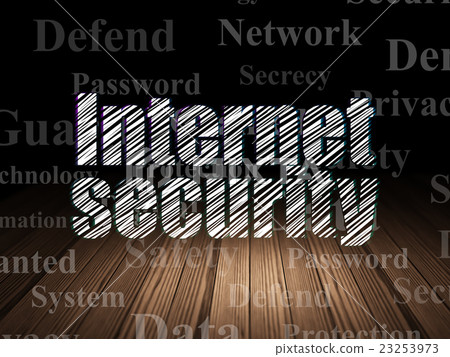 Security concept: Internet Security in grunge dark 23253973