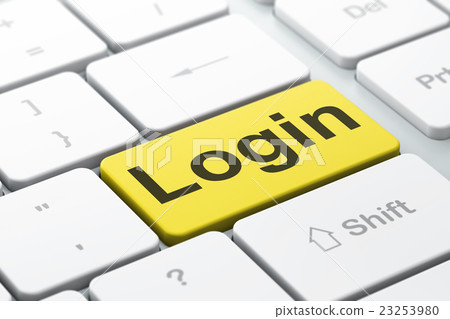 Security concept: Login on computer keyboard 23253980