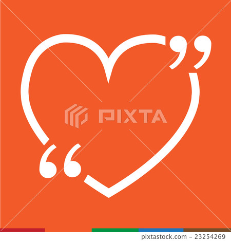 Quotation Mark Speech Bubble sign icon 23254269