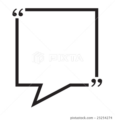 Quotation Mark Speech Bubble sign icon 23254274