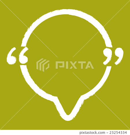 Quotation Mark Speech Bubble sign icon 23254334