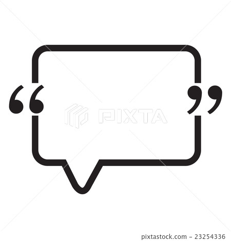Quotation Mark Speech Bubble sign icon Quotation Mark Speech Bubble sign icon 23254336