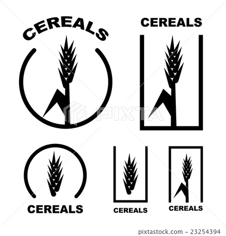 cereal ear black symbol cereal ear black symbol 23254394