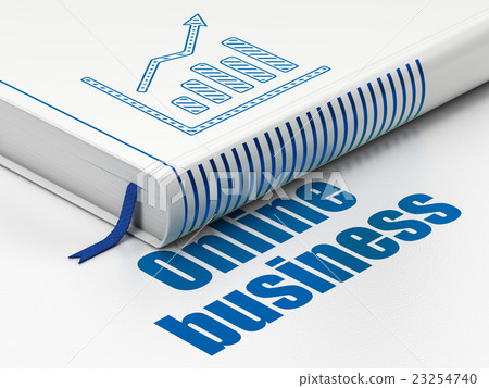 Business concept: book Growth Graph, Online 23254740