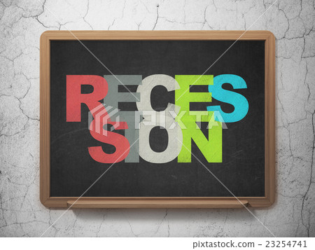 Finance concept: Recession on School board 23254741