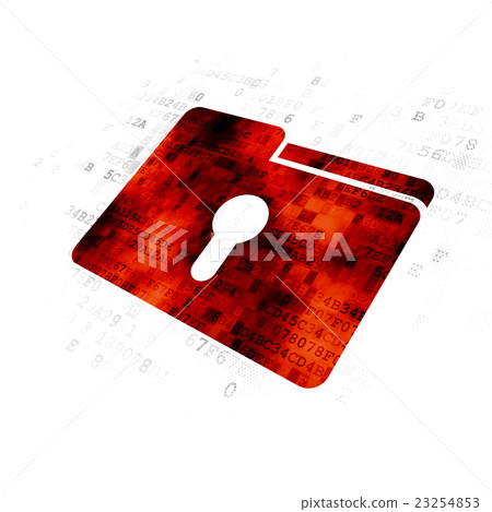 Finance concept: Folder With Keyhole on Digital Finance concept: Folder With Keyhole on Digital 23254853
