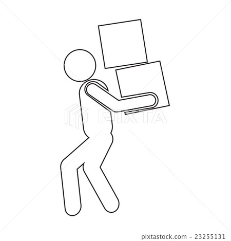 Man standing Presentation chart icon 23255131