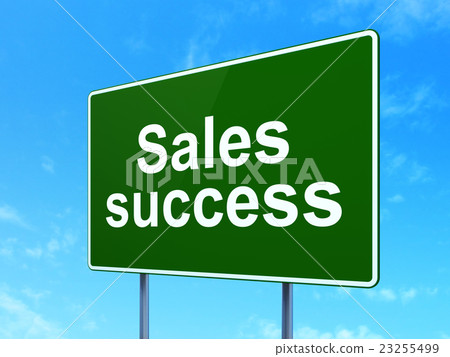 Advertising concept: Sales Success on road sign 23255499