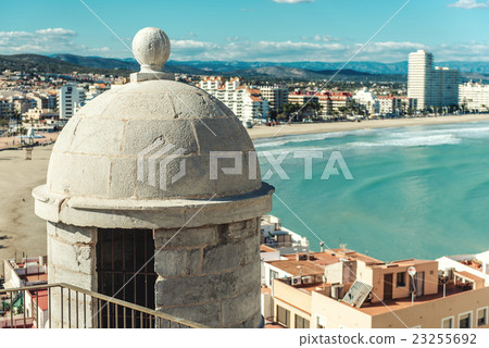 Picturesque view to the Peniscola coastline 23255692