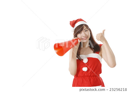 聖誕老人的一名年輕女子 聖誕老人的一名年輕女子 23256218