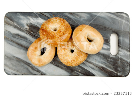 Bagels on white background Bagels on white background 23257113