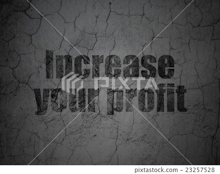 Finance concept: Increase Your profit on grunge 23257528