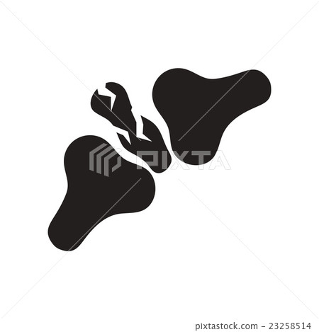 flat icon in black and white style bone fracture flat icon in black and white style bone fracture 23258514