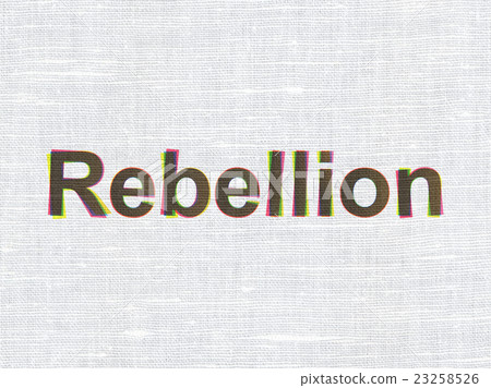 Political concept: Rebellion on fabric texture 23258526