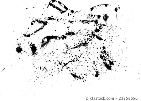 Black silhouette spot with droplets, smudges Black silhouette spot with droplets, smudges 23258656