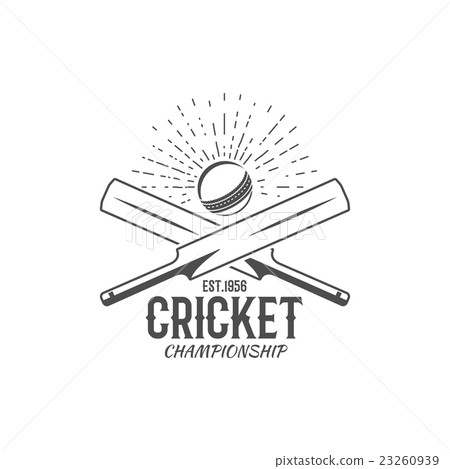 Cricket emblem and design elements.  championship 23260939