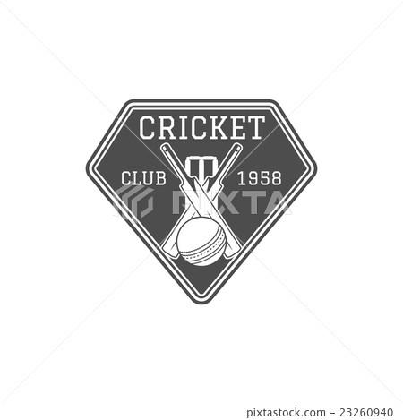 Cricket club emblem and design elements.  team 23260940
