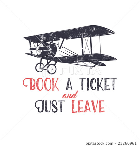 Vintage airplane typography poster. Lettering and 23260961