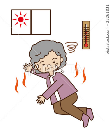 在室內變成中暑的老年人 23261831