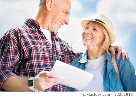 Aged couple enjoying each other 23261916