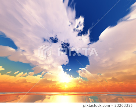 Wind and clouds with the sea 23263355