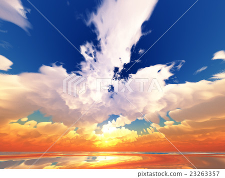 Wind and clouds with the sea 23263357