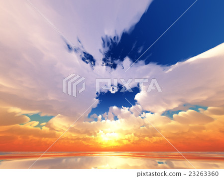 Wind and clouds with the sea 23263360