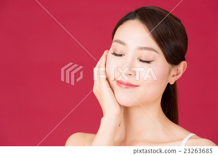 Women beauty red back image 23263685