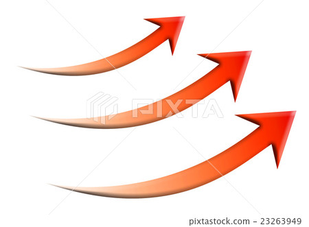 Arrow three-dimensional rise 23263949