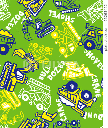 Cute bulldozer seamless pattern 23265422