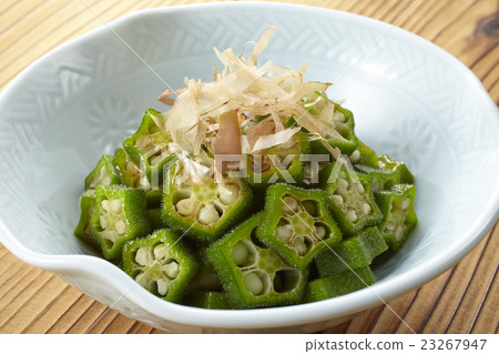 Okra's rice cracker with soy sauce 23267947