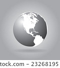 Globe icon with smooth vector shadows 23268195